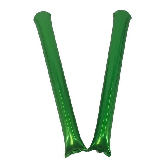 48Pcs Inflatable Cheering Sticks,Thunder Sticks,Boom Sticks,Hand Clapper Noise Maker,Team Spirit Prop,Cheerleading Essentials,Sports Event Noisemaker,Gathering Cheer Tools(Metallic Green)