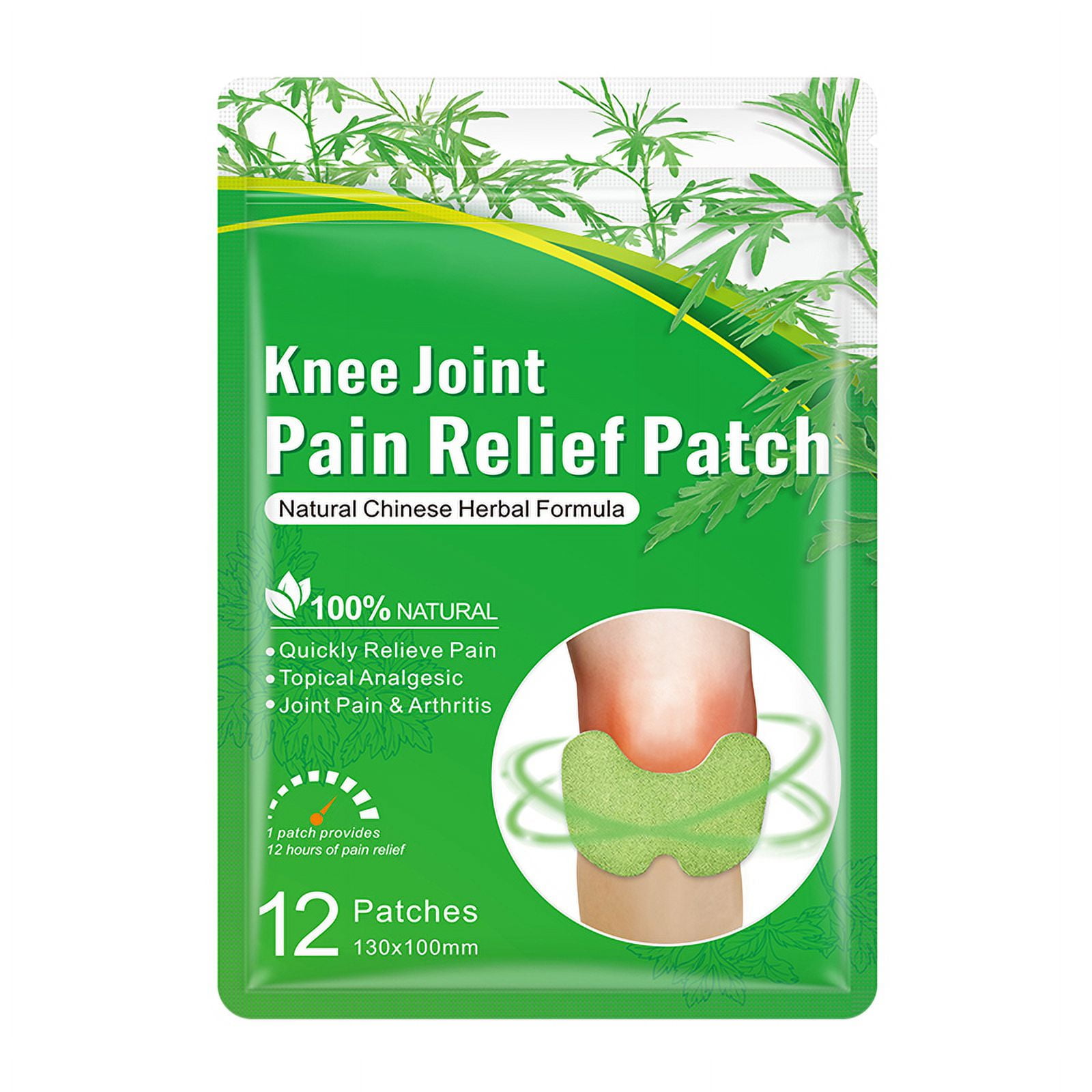 48Pcs Natural Knee Pain Patch,Knee Joint Pain Relief Patchs, Herbal