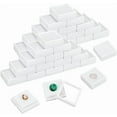thumbnail image 1 of 48Pcs Plastic Jewelry Loose Diamond Gems Storage Boxes with Velvet Inside & Clear Window Square White 4x4x1.5cm, 1 of 6