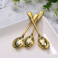 thumbnail image 1 of FONDOTIN Set of 48 Golden Disposable Plastic Spoons for Home Use with Smooth and Rounded Edges, 1 of 6