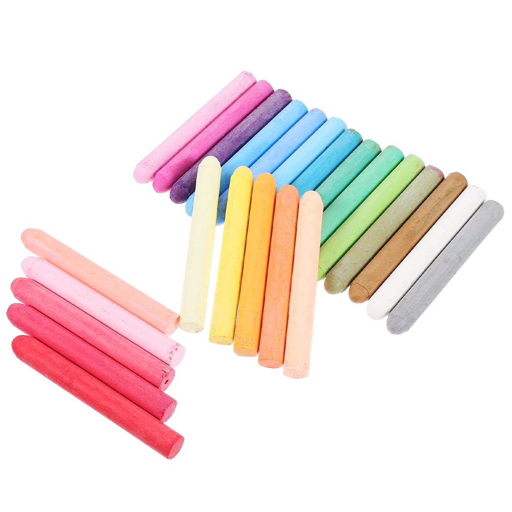 WHAMVOX 48 Pcs Portable Sidewalk Chalks Water Soluble Dust Free for Preschoolers Outdoor Playgrounds