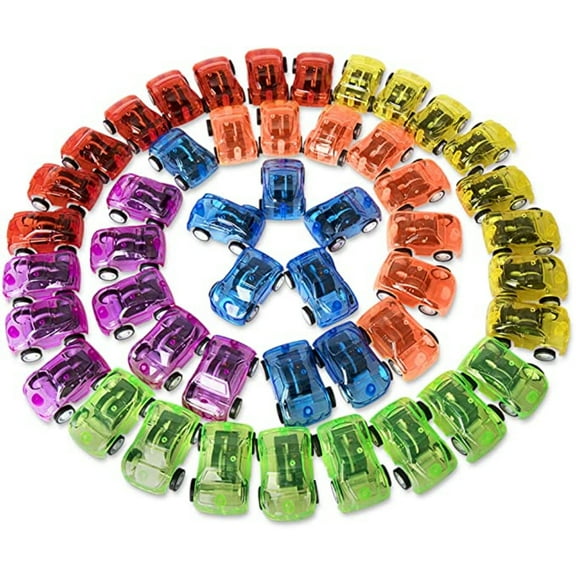 48Pcs Pull Back Cars, Pull Back Racing Vehicles Mini Car Toys for Kids Birthday Party Favors Prizes Box To