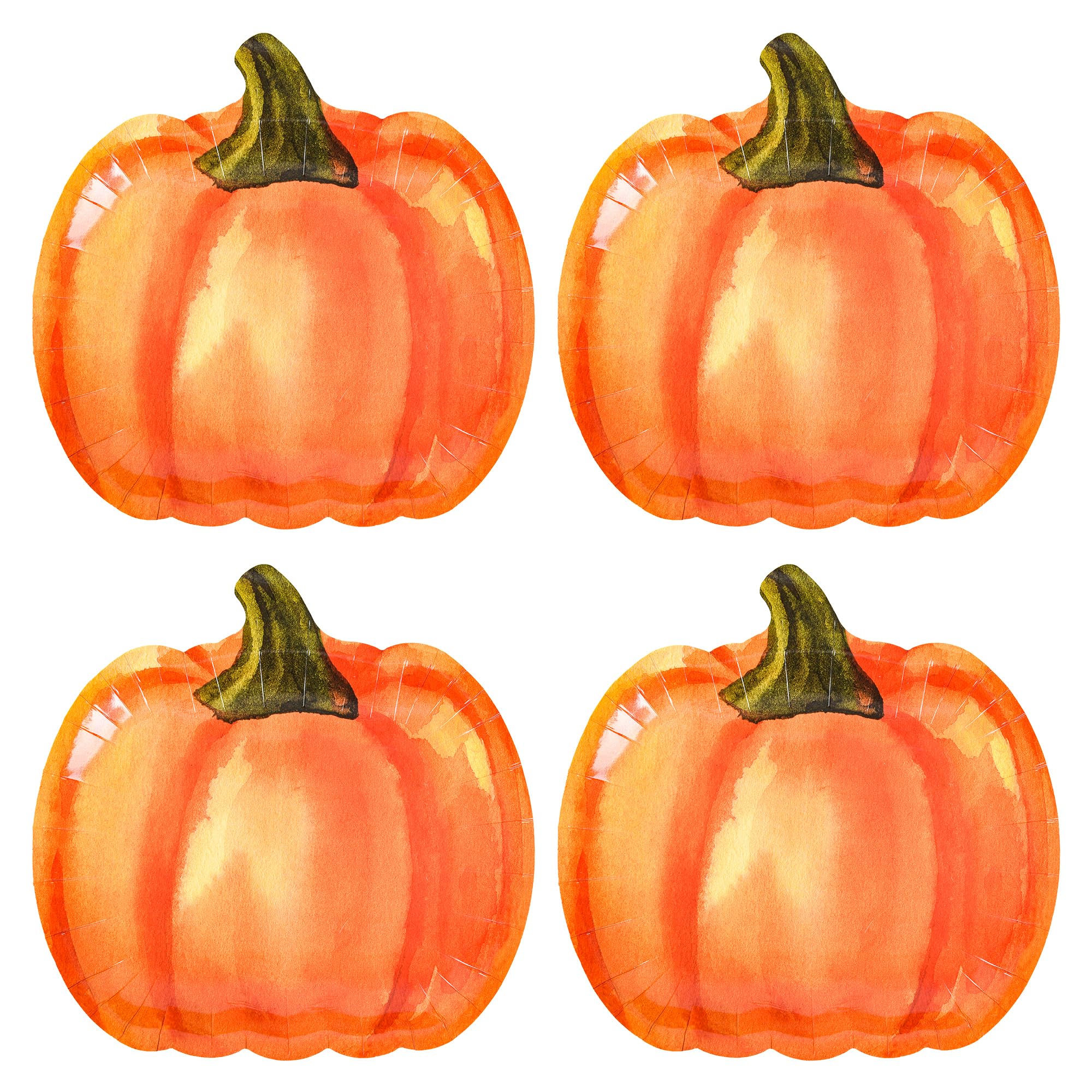 48Pcs Pumpkin Party Plates Fall HYZ01 Thanksgiving Paper Plates