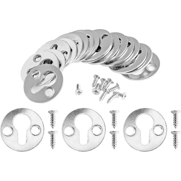 48Pcs Round Keyhole Hangers, Bronze Tone | Picture Frame Shelf Keyhole Bracket, Metal Keyhole Hanger Fasteners, with Screws