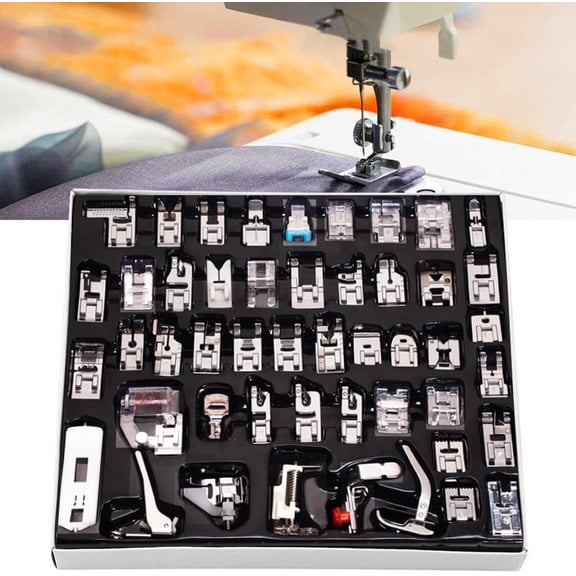 48Pcs Sewing Machine Presser Feet Foot Set for Brother, Babylock, Singer, Janome, Elna, Toyota, New Home, Simplicity, Kenmore