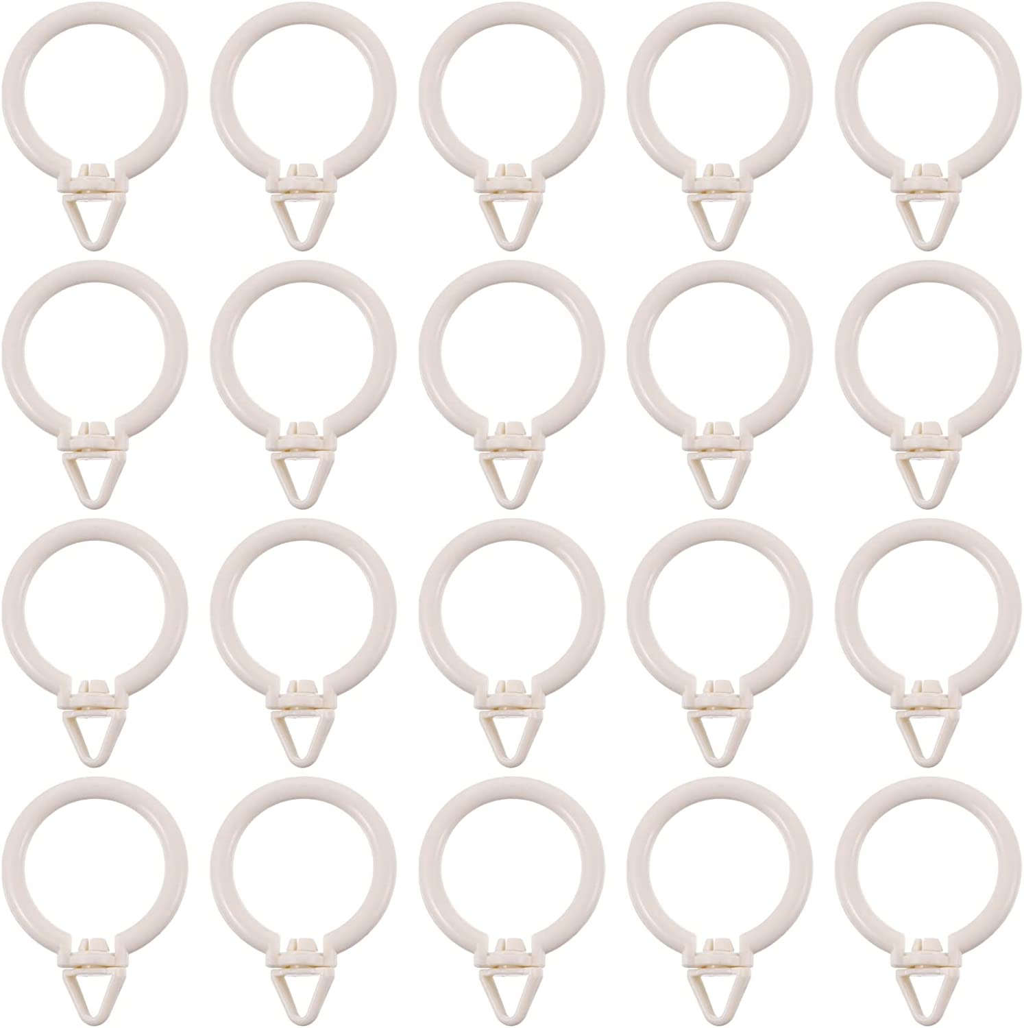 48Pcs Shower Curtain Rings Durable Hanging Rings Practical Roman Rod ...