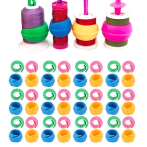 48Pcs Silicone Spool Huggers Thread Saver Bobbin Holders for Sewing Machine