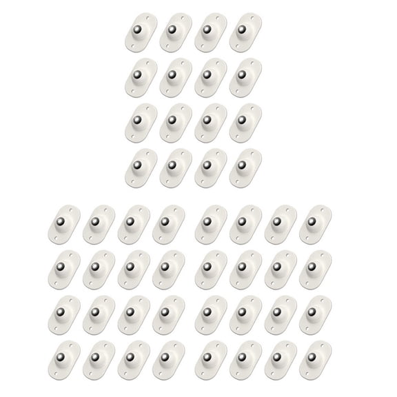 48Pcs Stainless Steel Mini Swivel Caster Wheels with 360 Degree Rotation for Furniture, Storage Boxes, Cabinet, Trash