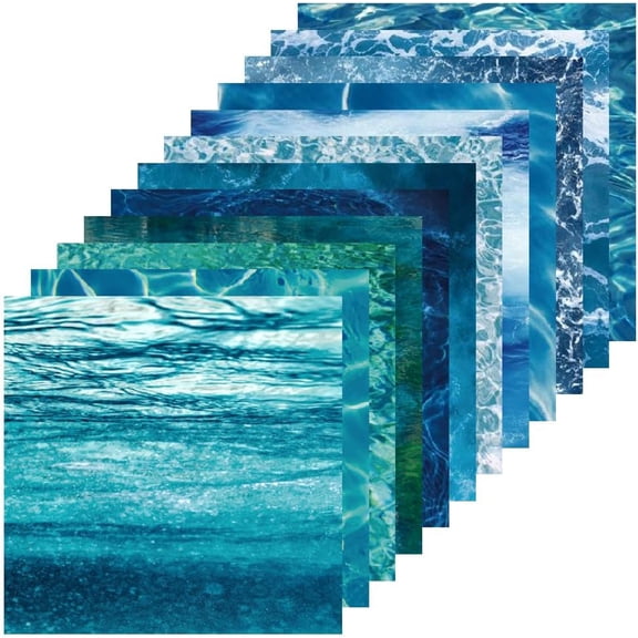 48Pcs Waves Scrapbook Paper Pad Water Ripple Theme Origami Paper 6"6" Single-Sided Colorful Paper Decorative Craft Paper