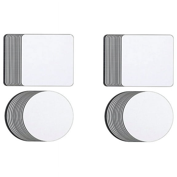 48Pcs of Sublimation Blank Coaster Blank Coaster Rubber Coaster for Sublimation Thermal Printing Crafts