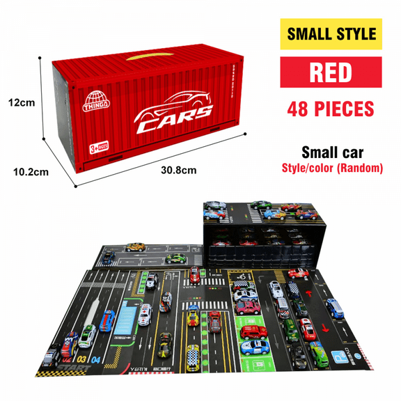 48Pieces Mini Cars Set, Racing Car Toys Drift Car Vehicles Set for Kids Ages 3+ Christmas Birthday Gifts