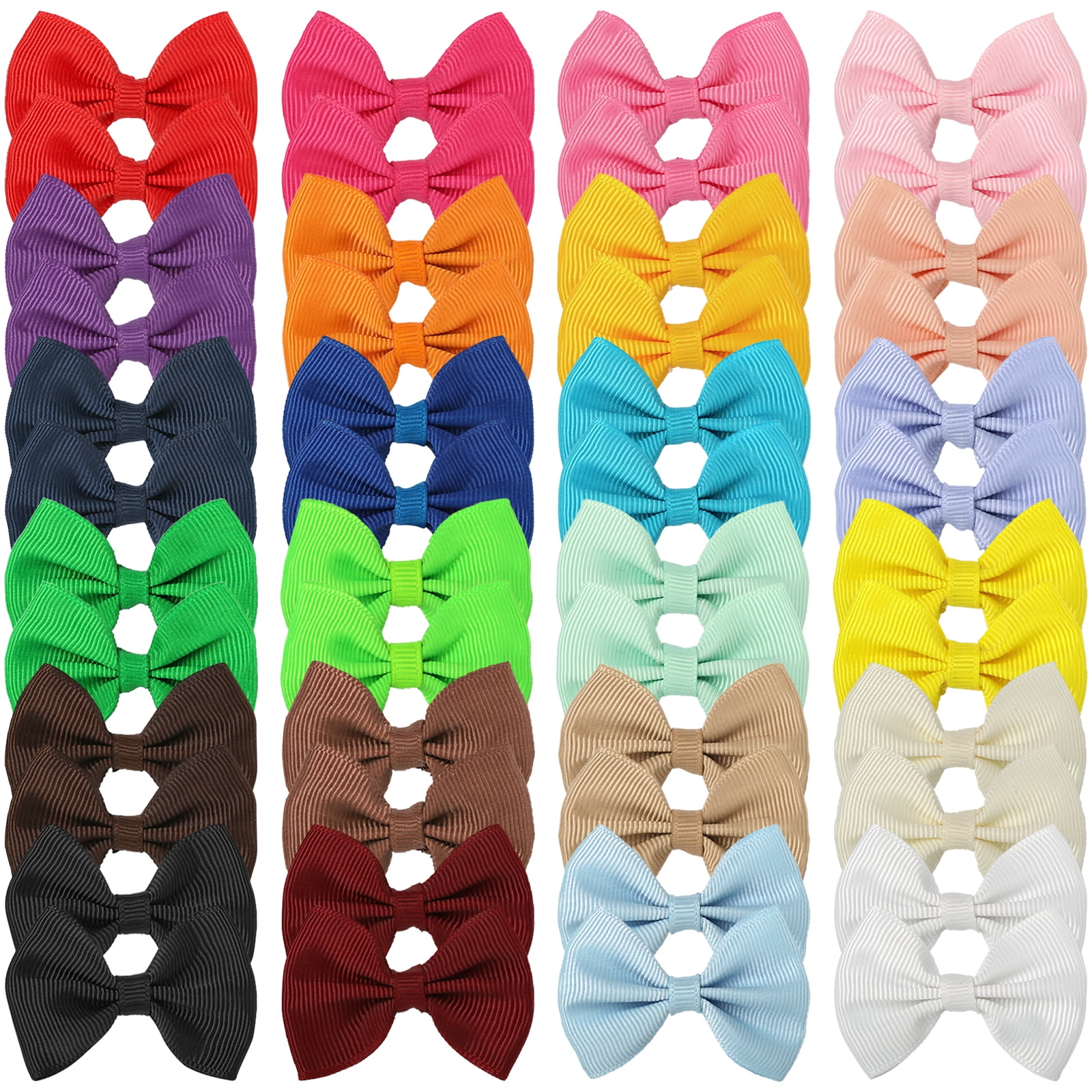 10Pcs Velvet Red Bows Girls Hair Clip Ribbon Accessories for Baby