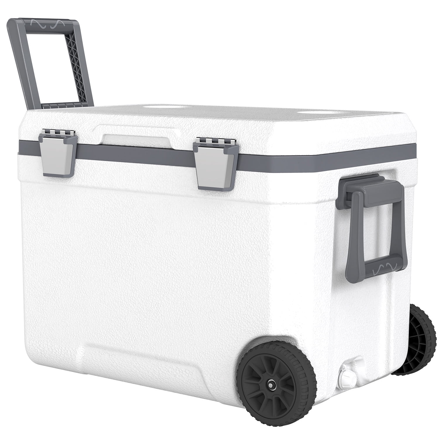 Hielera Portátil 48QT con Asa, Aislada de Lados Duros con Ruedas para Exteriores, Camping, Viajes, Auto