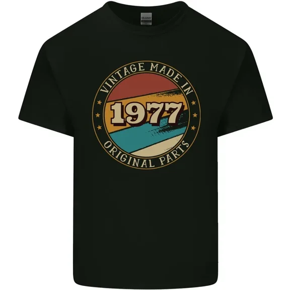 48Th Birthday Vintage Made In 1977 Mens Womens T-Shirt