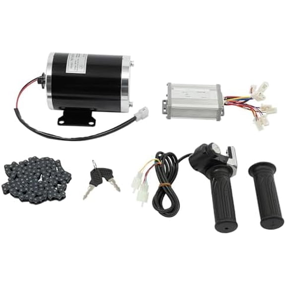 48V 1000W Brushed Motor Kit, Electric Dc Motor Kits 3000rpm with 26A Infinitely Adjustable Speed Controller Throttles with LED Display for Scooters Go Karts Motorized Bicycle E-Bike