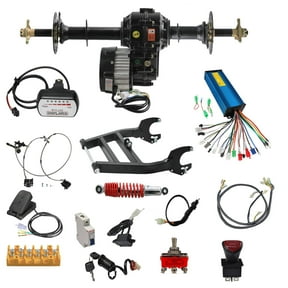 48V 1000W Electric Rear Axle Drive Kit with Brushless Motor & Differential Gearbox Complete DIY Conversion Kit for Go Kart, Trike, ATV, Quad, Golf Cart, Electric Car