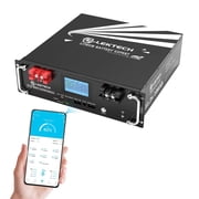 48V 100Ah LiFePO4 Lithium Battery with Touchable Smart Display, Built-in 100A BMS, 5.12kWh Capacity, Perfect for Off-Grid, Home Energy Storage, RV, Marine