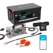 48V 100Ah LiFePO4 Lithium Battery for Golf Cart, Built-in 200A BMS, Max.10240W Power Output, Perfect for Golf Cart, Trolling Motor, RV, Off Grid