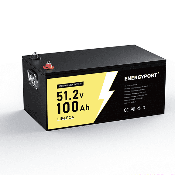 48V 100Ah Lifepo4 Lithium Battery, 200A BMS Low-Temp Protection 48 Volt Battery Support up to 5kW Motor 6000+ Deep Cycle Perfect for Golf Carts RV, Marine and Off Grid Applications