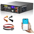 thumbnail image 1 of 48V 100Ah Lithium LiFePO4 Solar Battery, Support inverter communication, Built-in 100A BMS with Bluetooth,Max. 5120W Power Output, 6000+ Cycles, Perfect for Off-Grid, Solar, Backup Power, 1 of 9