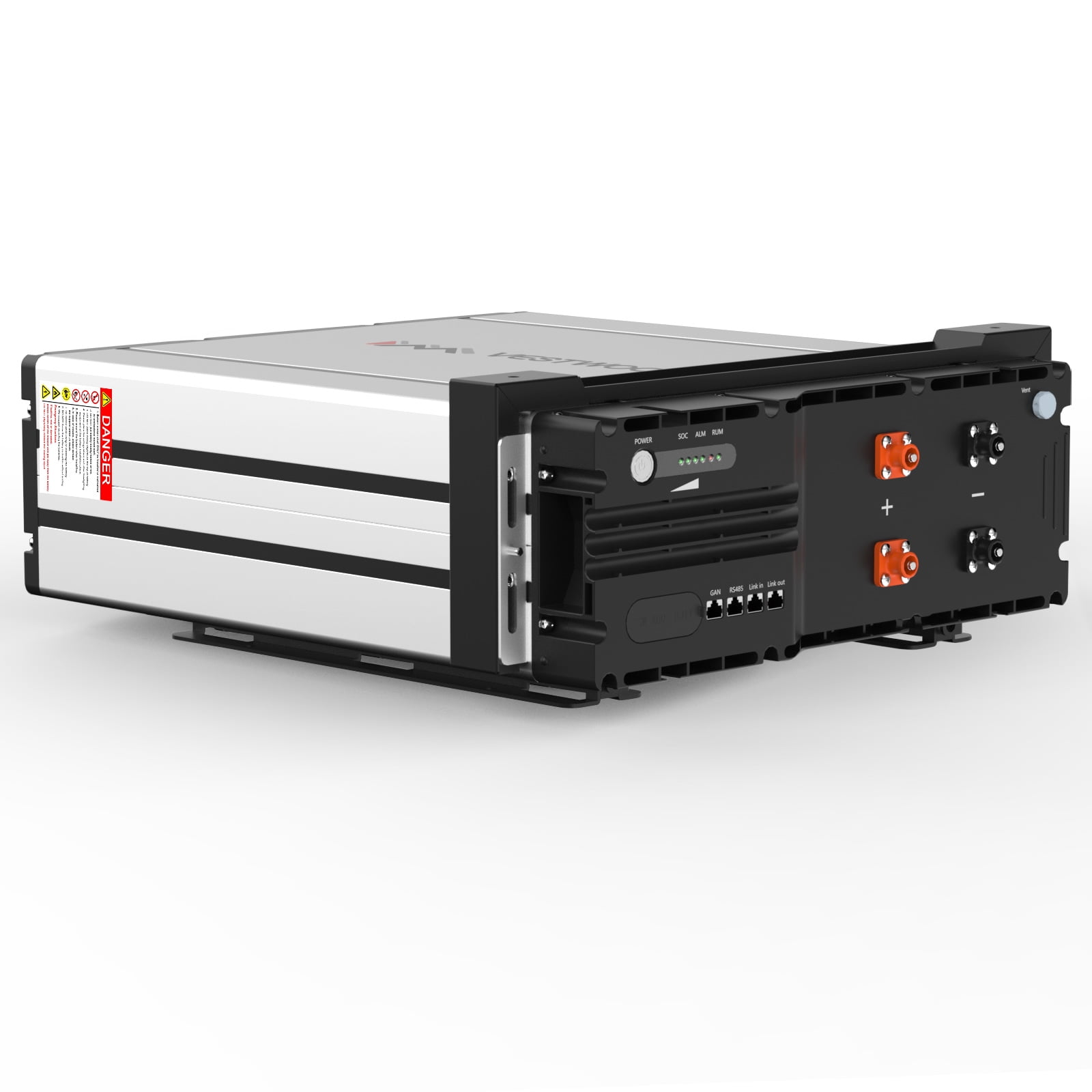 48V 100Ah Lithium Solar Battery 5120Wh, 16 LiFePO4 Cells, 15 Years Life Max. 15000 Cycles, Rack and Wall Mounted, IP54 Waterproof for Solar System, Off-Grid Energy Storage, Solar Panels, RV, Marine