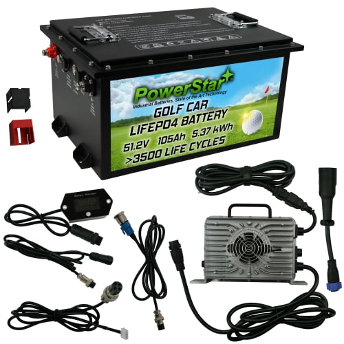 48V 105AH LifePo4 Lithium Battery Replacement for 48V Yamaha G19 - 22A Charger Included