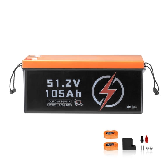 48V 105Ah Golf Cart Lithium Battery, 48 Volt Golf Cart Battery with 200A BMS, LC