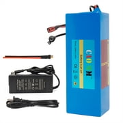 48V 10Ah Lithium Battery 48V Ebike Battery with Charger T-plug for 1000W Electirc Bike Tricycle Motor