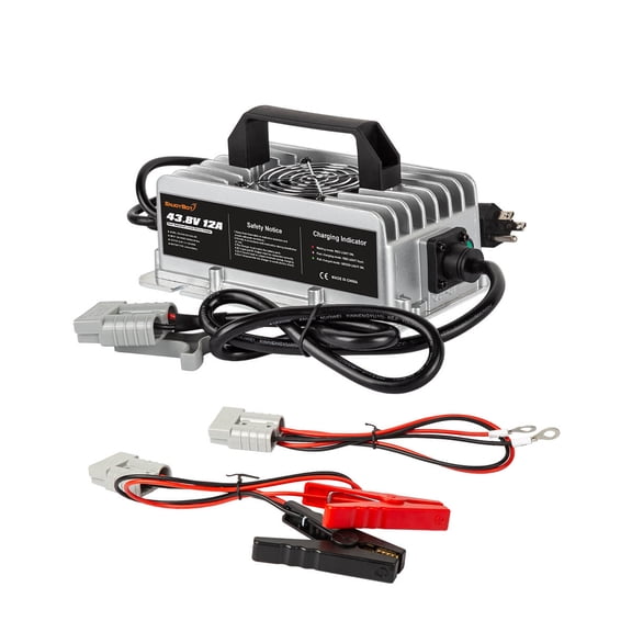 48V 12A 43.8V LiFePO4 Smart Charger, IP65, with Anderson Connector LED Indicator Charger Special for Deep Cycle Rechargeable Batteries of RV Marine Golf Cart Solar Storage, 36V (38.4V) Battery