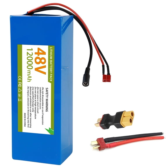 48V 12AH Lithium Battery Built-in BMS, 200W-800W Electric Bike Scooter Replacement Battery