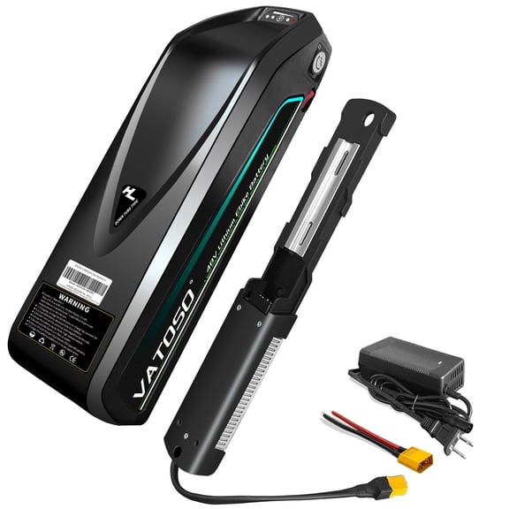 48V 12Ah Lithium battery, w/ 30A BMS, Includes 2A Charger, XT60 Connector, for 100W-1500W DIY Projects (48V 12Ah)