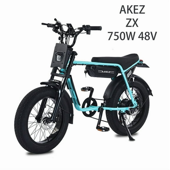 48V 13Ah Battery AKEZ-ZX,750W Electric Bike for Adults,20"*4 Fat Tires,Double-Fork Suspension,SHIMANO 7-Speed,Trail Riding UL2849