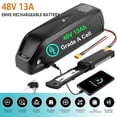 thumbnail image 1 of Accolmile 48V 13Ah Ebike Battery Lithium Downtube Batteries with USB Port XT60 Connector 30A BMS for 200-1000W Bafang Motor, 1 of 9