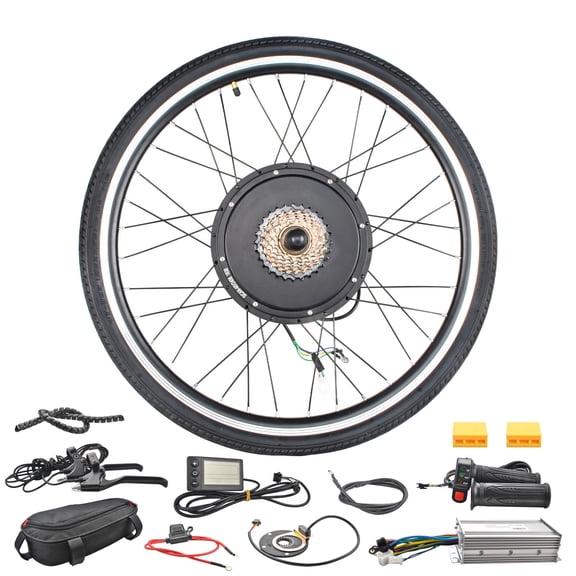 48V 1500W Electric Bike Conversion Kit,Bike Wheel Cassette Motor Retrofit for 26" Rear Wheel,Electric Bicycle Hub Motor Kit with Display/Throttle,Universal Ebike Fit