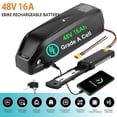 thumbnail image 1 of Accolmile 48V 16Ah Ebike Battery Lithium Downtube Batteries with USB Port XT60 Connector 30A BMS for 200-1000W Bafang Motor, 1 of 8