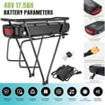 thumbnail image 1 of 48V 18.2Ah Electric Bicycle Battery With Rear Rack Luggage, 1 of 14