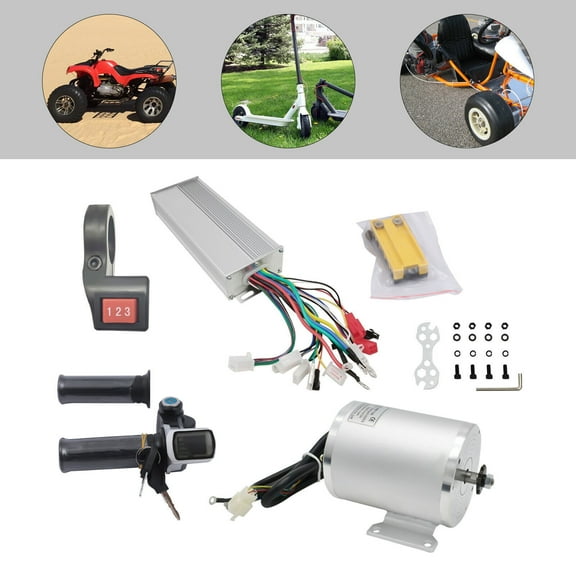 48V 2000W Brushless Motor Kit for Electric Bike Conversion, 4300rpm, 3-Speed Adjustment, LCD Throttle, and Power-Off Brake, Complete Kit
