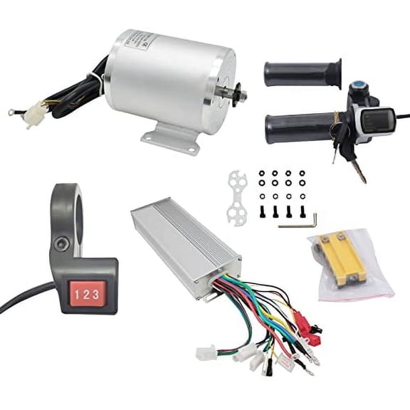 Electric Scooter Motor 48V 2000W Mid Drive Motor DC Brushless Controller,4300rpm 3-Speed Switch for Go Kart ATV Electric Bicycle Conversion Kit