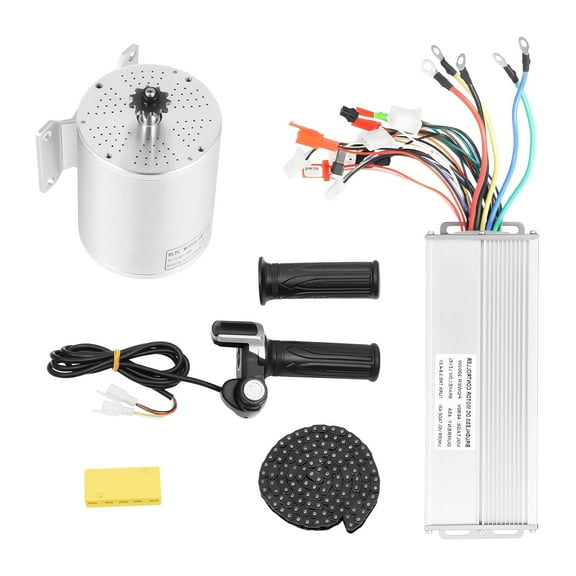 48V 2000W Electric Brushless DC Motor Complete Kit w/LCD Throttle, 4300RPM High Speed Motor 3 Speeds Control Electric Scooter Bicycle Motorcycle Mid Drive Motor w/T8F Chainwheel, DIY Part