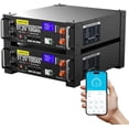 thumbnail image 1 of 48V 200Ah Lithium LiFePO4 Solar Battery(2 Pack 48V 100AH), Support Inverter Communication, Built-in 100A BMS with Bluetooth,10.24kWh Capacity, 6000+ Cycles, Perfect for Off-Grid, Solar, Backup Power, 1 of 9