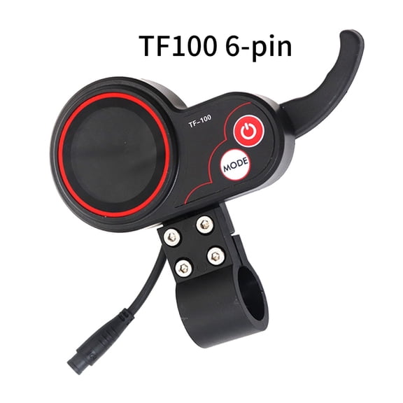 TF100 6 Pin Electric Scooter Display Throttle Controller Panel, 48V Replacement Dashboard Instrument for M4 Electric Scooter