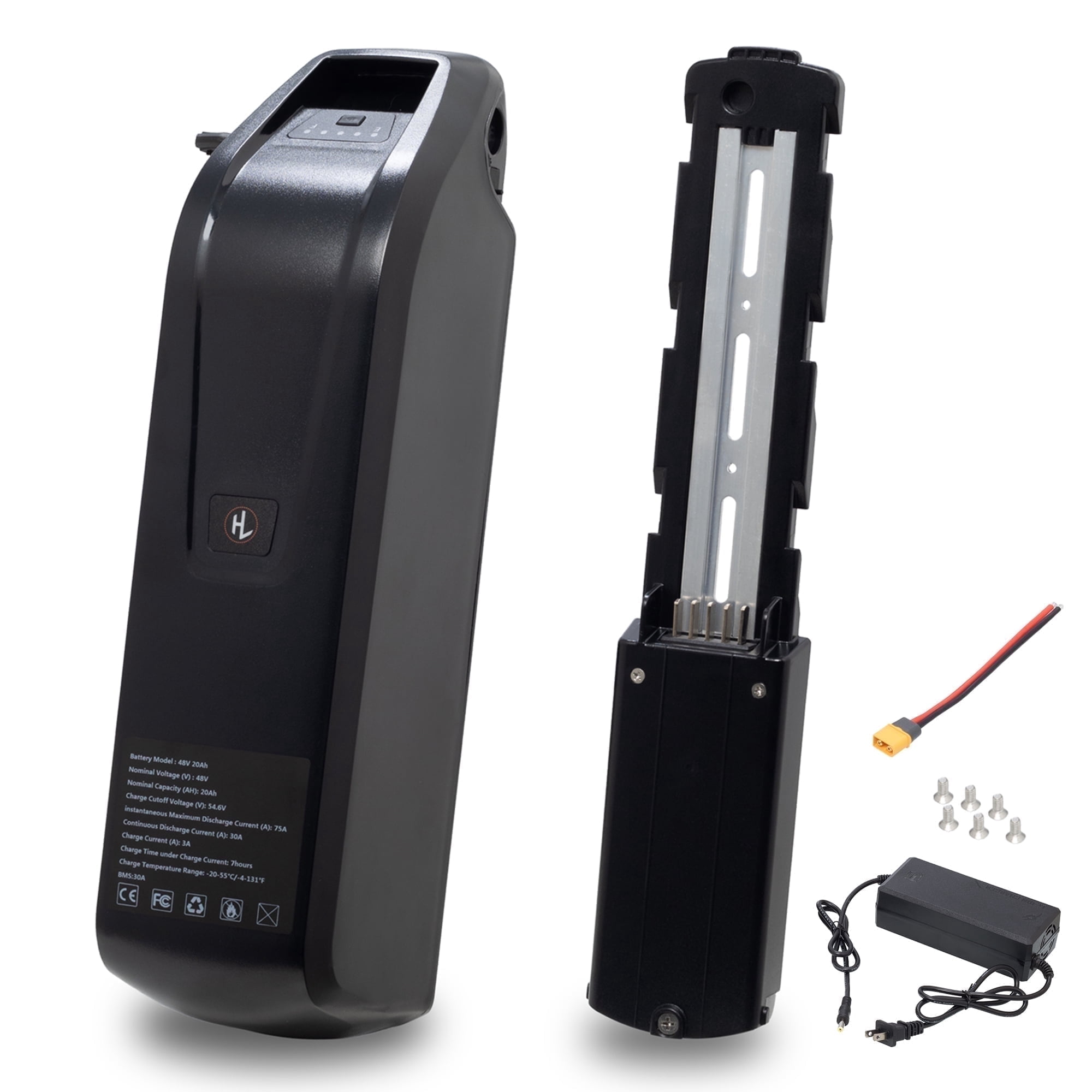 48V 20AH Ebike Bicycle Battery with Charger, Lithium Battery for