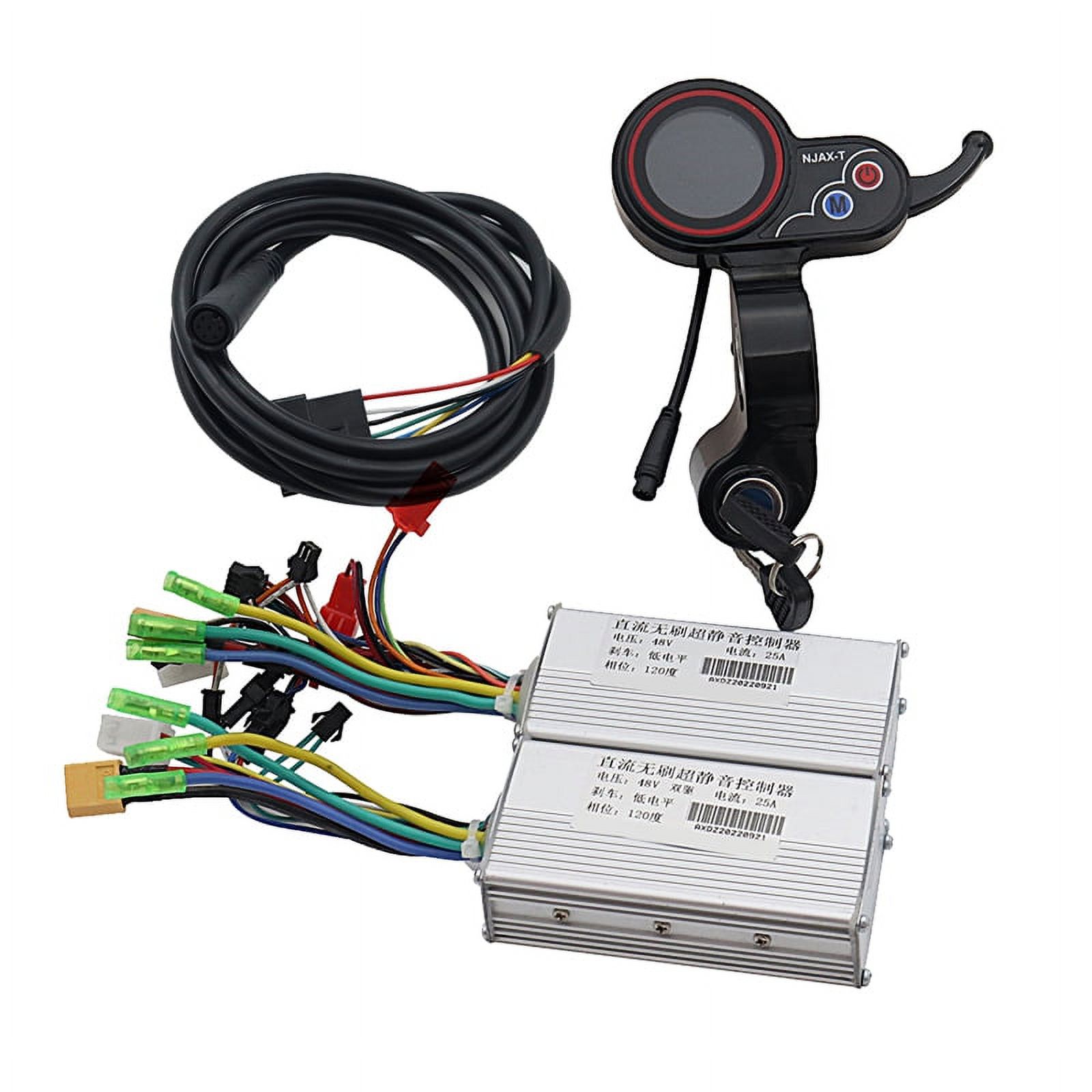 48V 25A Dual Drive Brushless Controller+LCD Display Throttle with Key