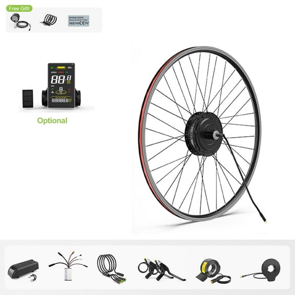 Bafang Ebike Conversion Kit 48V500W,26" Rear Wheel Suitable Mountain Electric Bike Hub Motor Kitswith SW2M58 Display (Battery is Not Included)