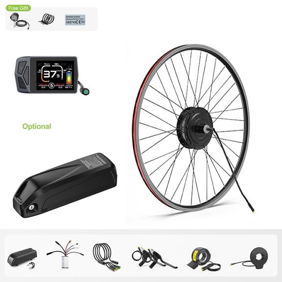 48V 500W Bafang 700C Rear Wheel Hub Motor Kits EBike Conversion Kits with EKD01 with 48V20AH Shark Battery