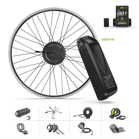 48V 500W Bafang Bicycle Conversion Kits 26" Front Wheel Hub Motor Kits with SW2-M58 with 48V20AH Shark Battery