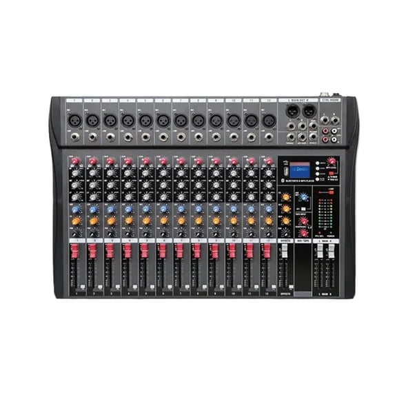 48V 6/8/12 Channels Professional Studio Au-dio Mixer USB DJ Sound Mixing Console Phantom Powers Monitor Amplifier