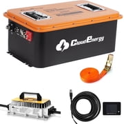 48V 60Ah LiFePO4 Lithium Golf Cart Battery with 200A BMS, Mobile App, Touch Display, 6000+ Cycles, Charger