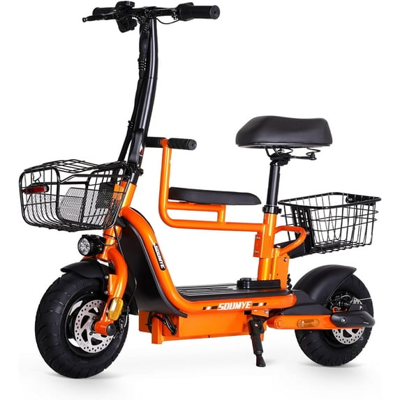 48V 624WH Lithium-ion Battery 750W Peak Power Folding Electric Bike 10" Fat Tire eBike Electric Scooters for Adults