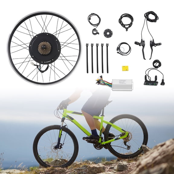 48V 750W E-bike Conversion Kit, 26 Inch Rear Wheel Electric Bike Kit with LCD Display, Brushless Motor for Bicycle DIY Conversion(Wheel Not Included)